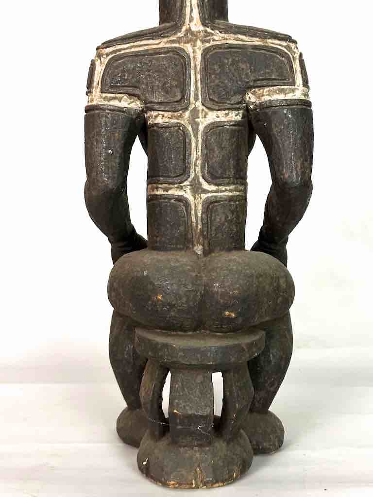 Vintage Seated Igbo Woman Spirit Statue | 25" - Nigeria