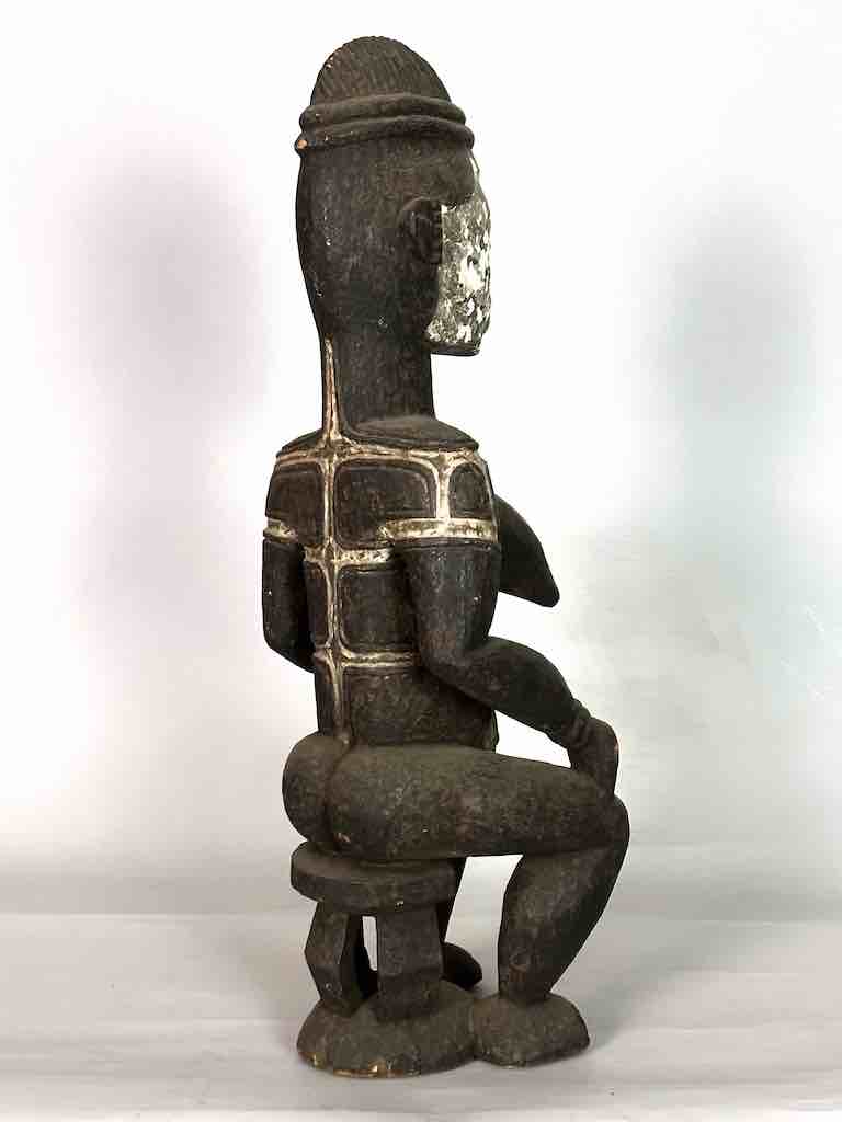 Vintage Seated Igbo Woman Spirit Statue | 25" - Nigeria