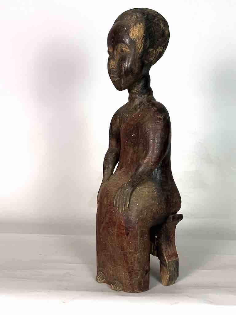 Large Baule Female Ancestor Spirit Statue | 30"