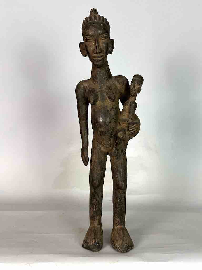 Tiv Janus Mother and Child Spirit Statue | 25" - Nigeria