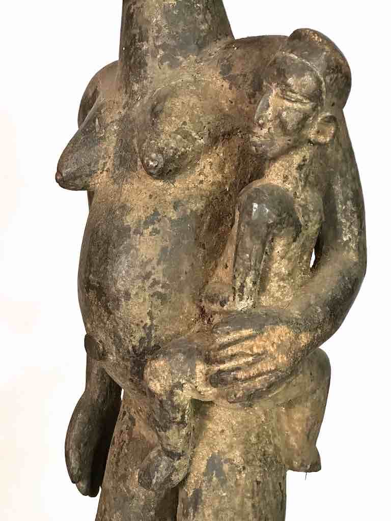 Tiv Janus Mother and Child Spirit Statue | 25" - Nigeria