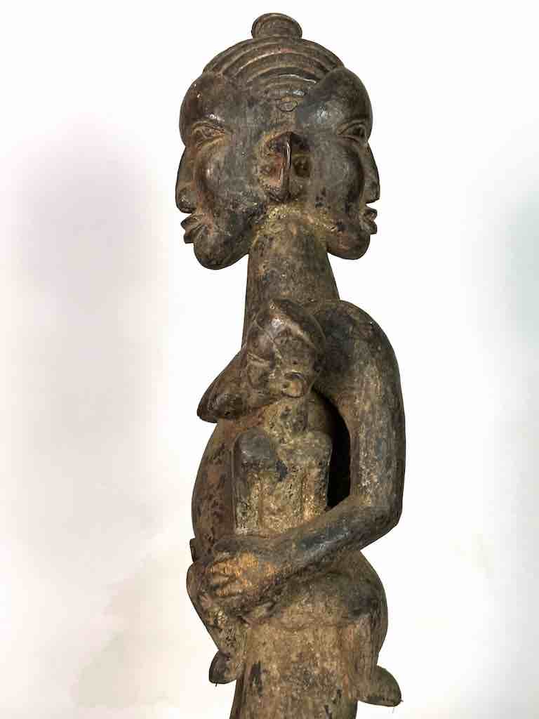 Tiv Janus Mother and Child Spirit Statue | 25" - Nigeria