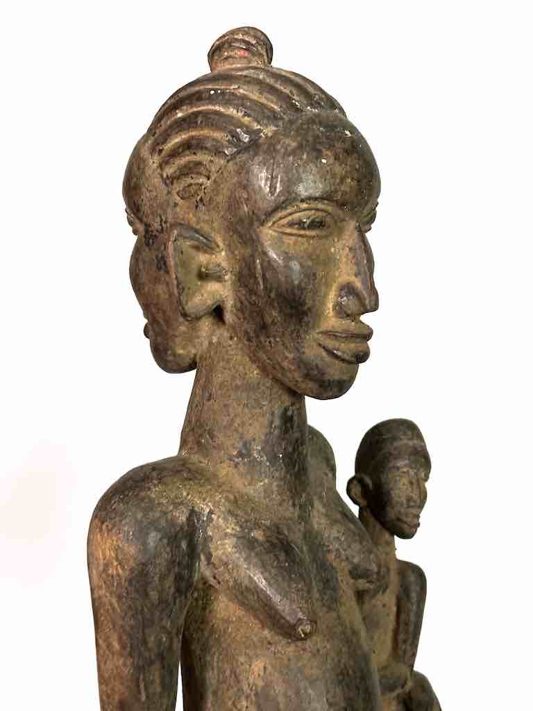 Tiv Janus Mother and Child Spirit Statue | 25" - Nigeria