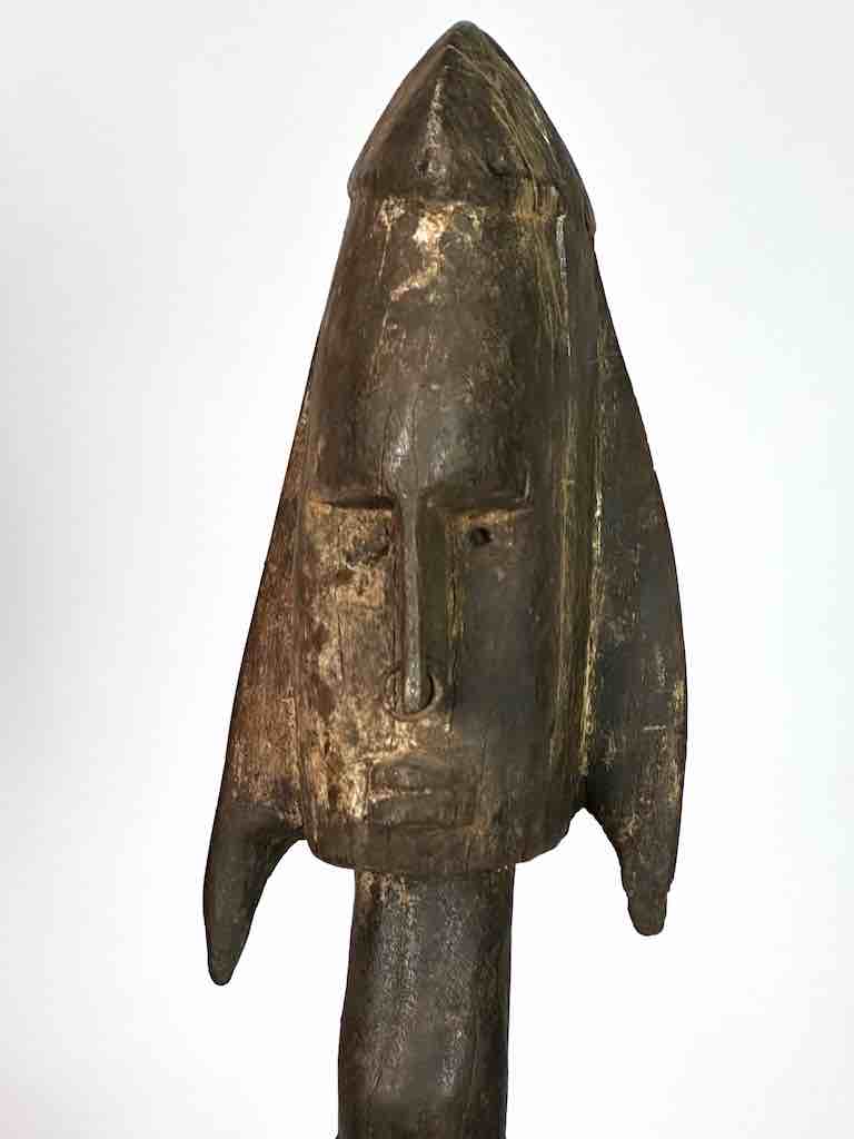 Very Old Vintage Standing Bambara Woman Spirit Statue | 33" - Mali