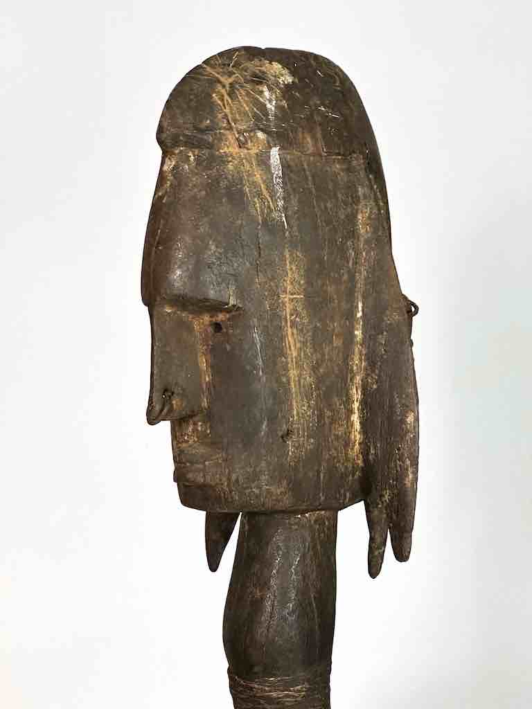 Very Old Vintage Standing Bambara Woman Spirit Statue | 33" - Mali