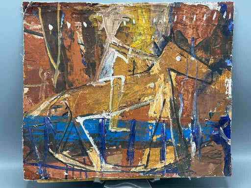 Equestrian | Small Contemporary African Painting on Canvas Frameable Art | 15 x 12"