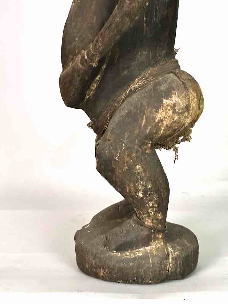 Very Old Vintage Standing Bambara Woman Spirit Statue | 33" - Mali