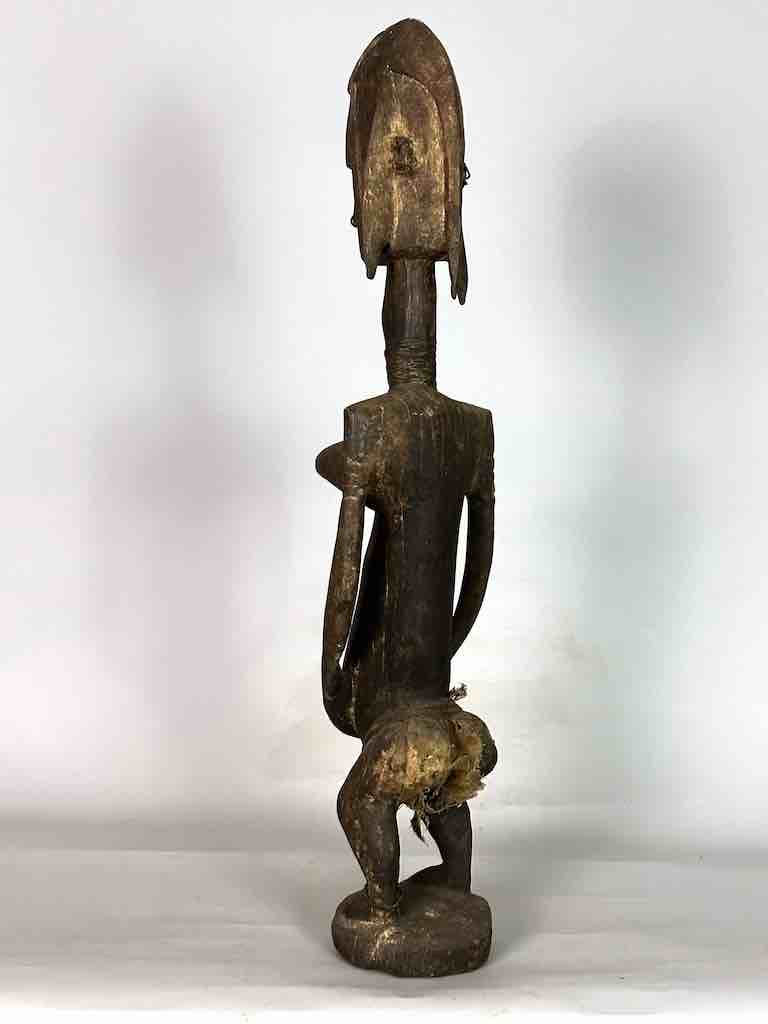 Very Old Vintage Standing Bambara Woman Spirit Statue | 33" - Mali