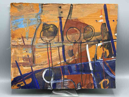 Stylized People | Small Contemporary African Painting on Canvas Frameable Art | 15 x 12"