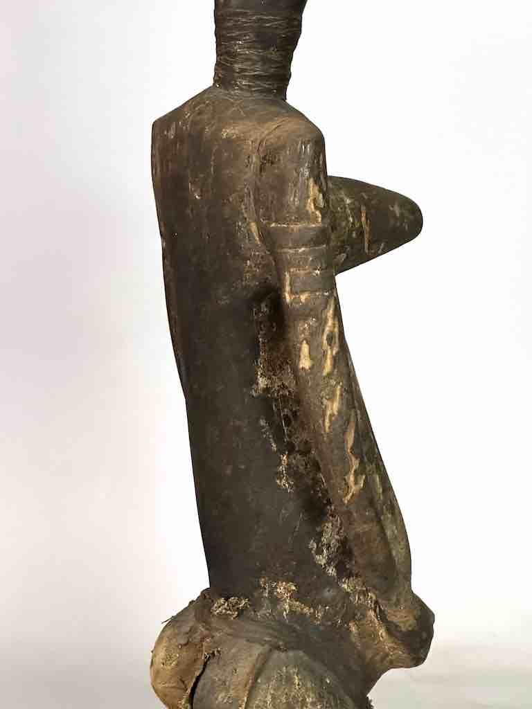 Very Old Vintage Standing Bambara Woman Spirit Statue | 33" - Mali