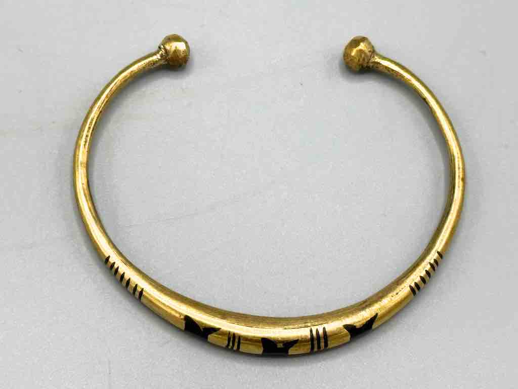 Tuareg Triple Inlay Brass Bracelet, Best Quality