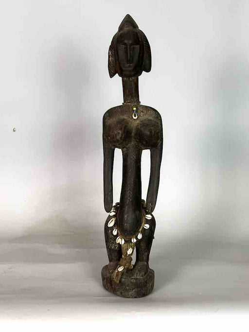 Very Old Vintage Standing Bambara Woman Spirit Statue | 26" - Mali