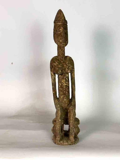 Vintage Dogon Seated Female Fetish Statue - Mali