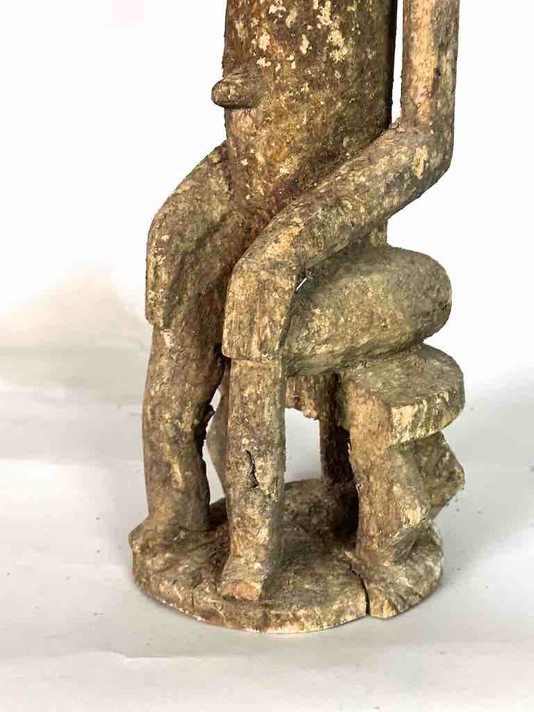 Vintage Dogon Seated Female Fetish Statue - Mali