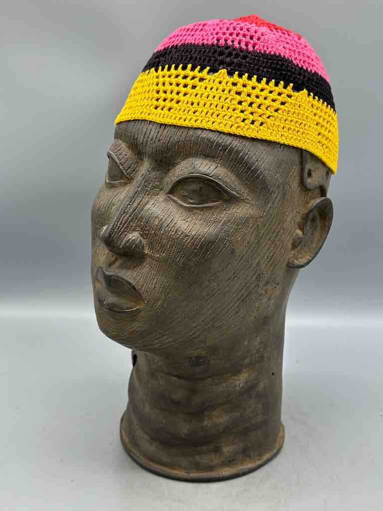 4-color 100% cotton crocheted kufi African men's hat