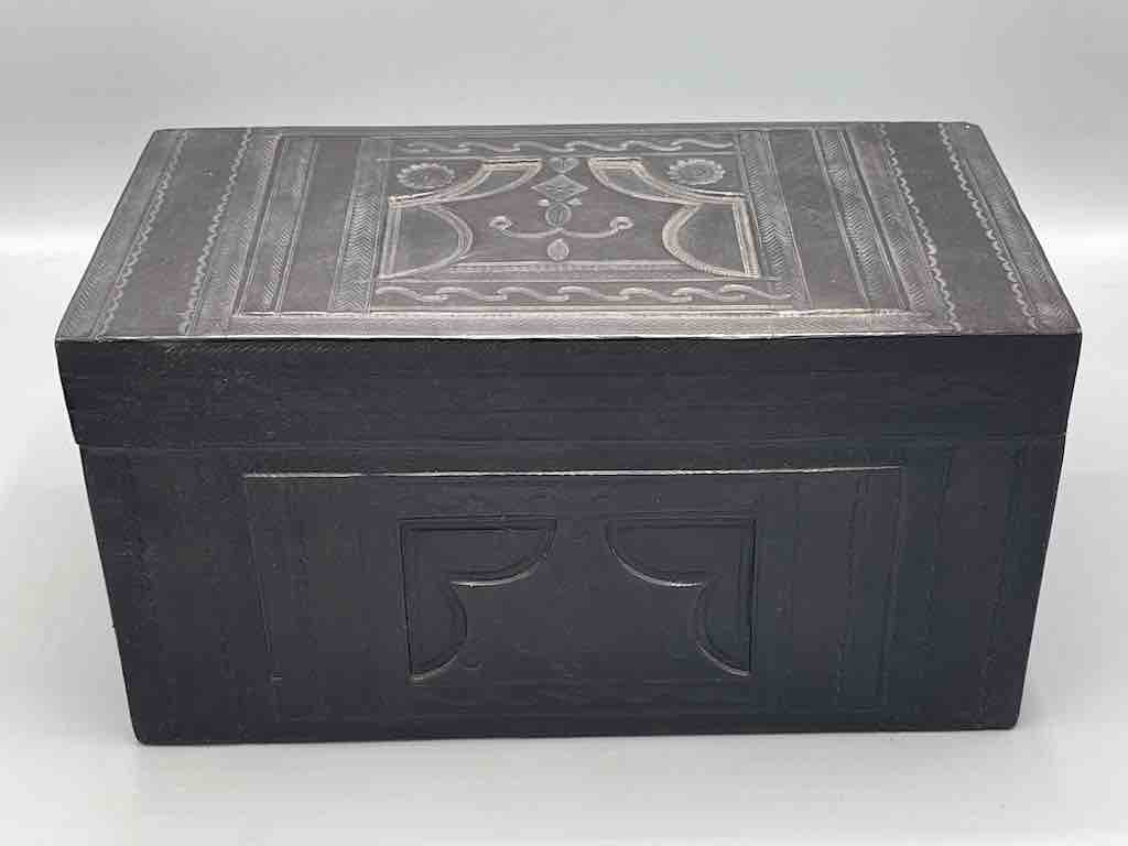 Tooled Leather Wooden Tuareg Box from Niger, Africa — Niger Bend