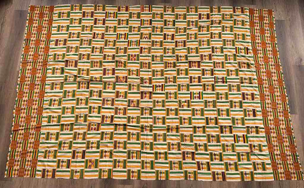 Largest Vintage Ashanti Kente African Men's Textile | 122 x 82"