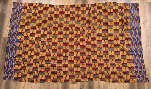 Largest Vintage Ashanti Kente African Men's Textile | 128 x 76"