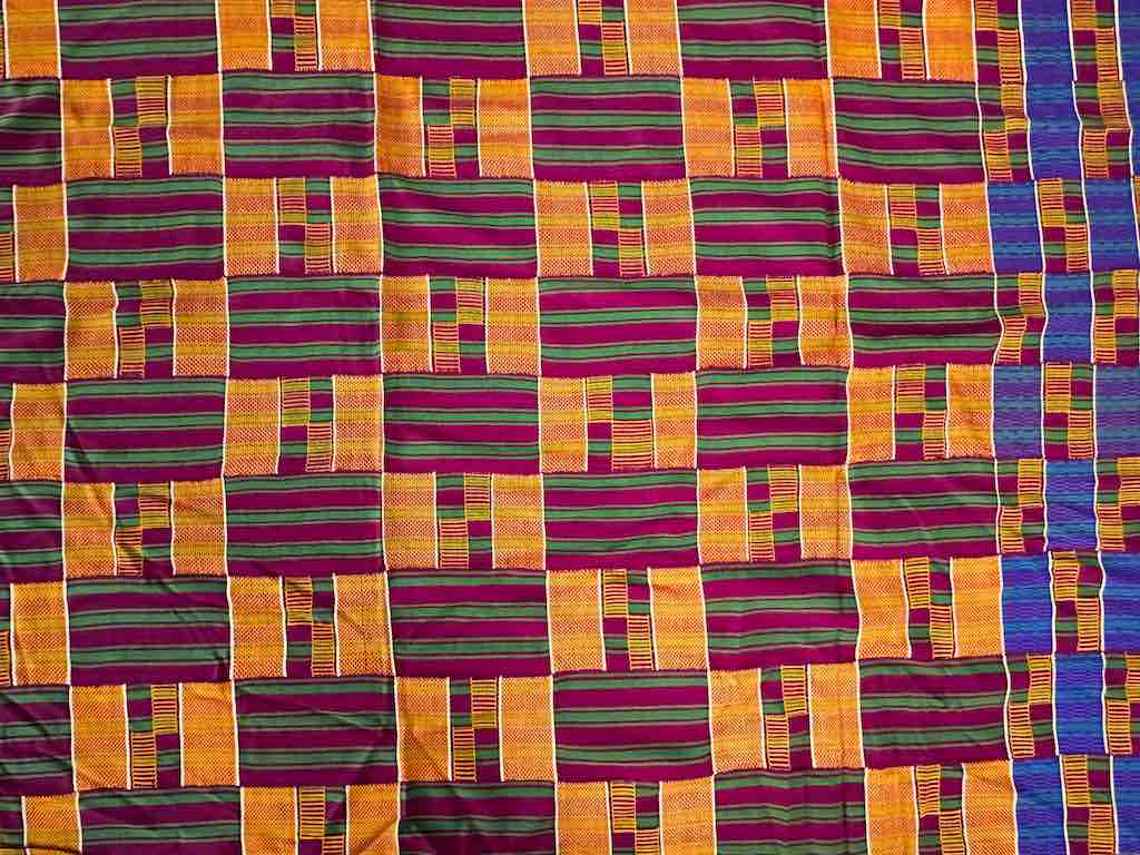 Largest Vintage Ashanti Kente African Men's Textile | 128 x 76"
