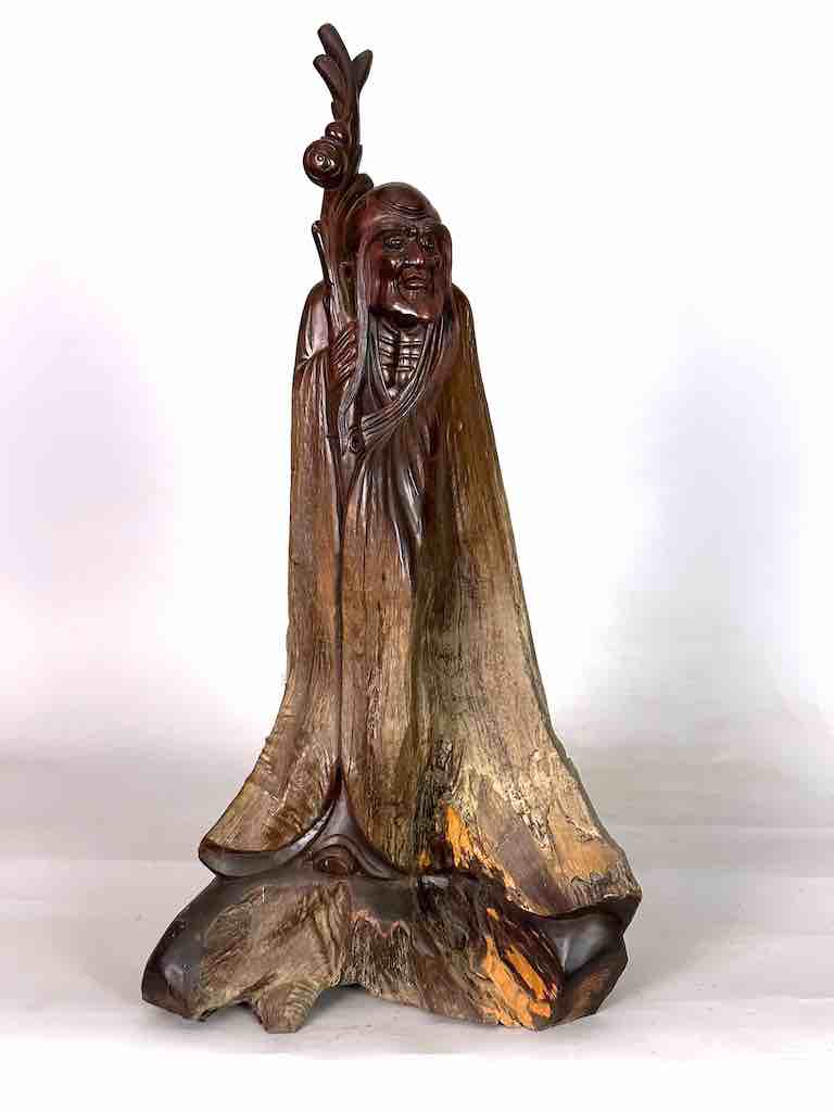 Vietnamese Rosewood Buddhist God Statue