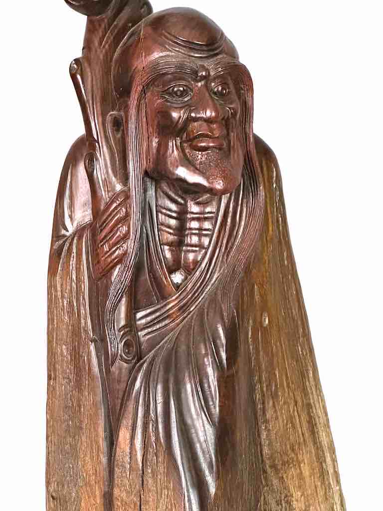 Vietnamese Rosewood Buddhist God Statue