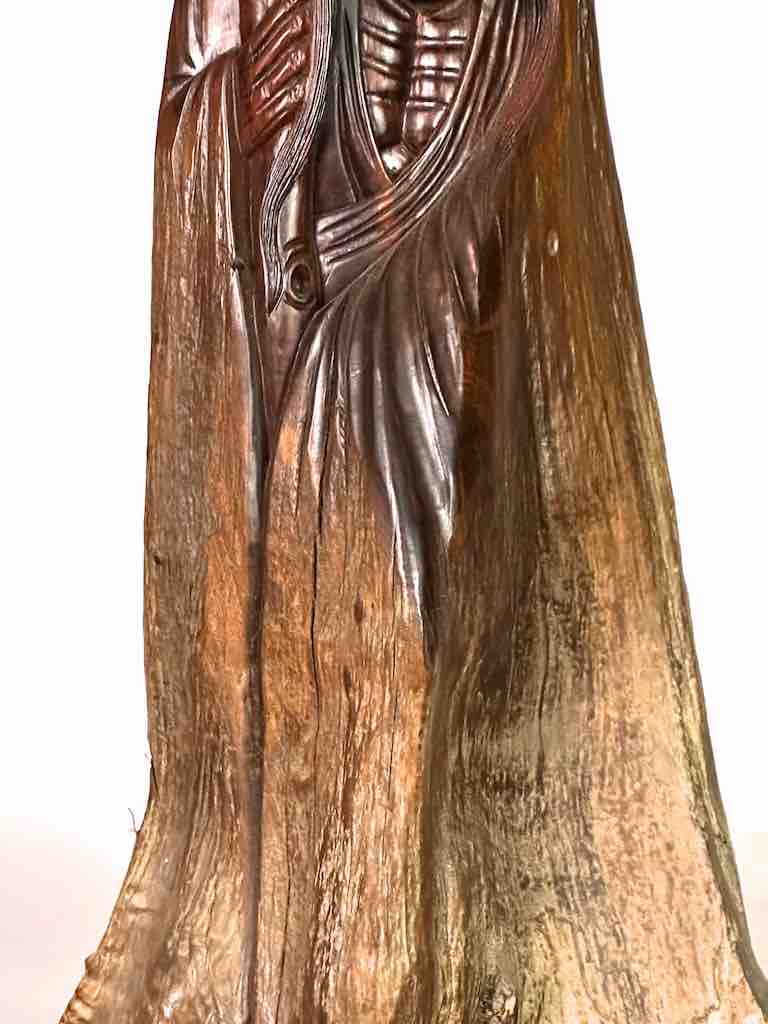 Vietnamese Rosewood Buddhist God Statue