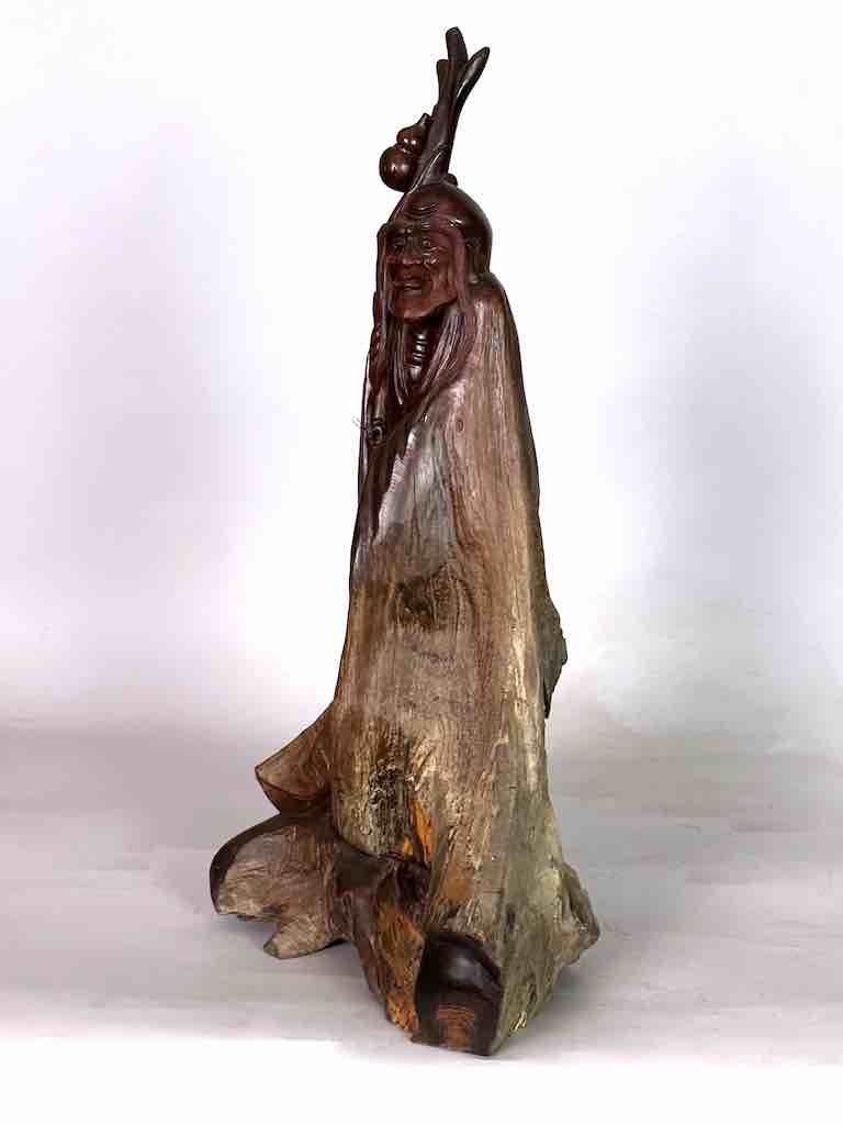 Vietnamese Rosewood Buddhist God Statue