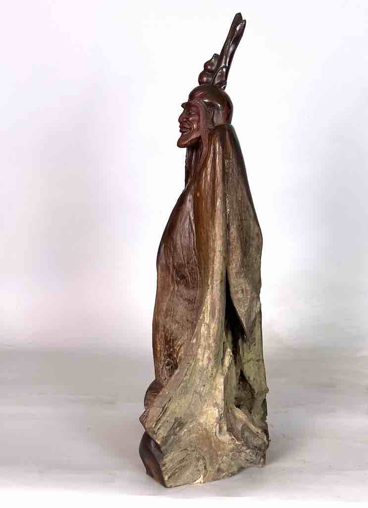 Vietnamese Rosewood Buddhist God Statue