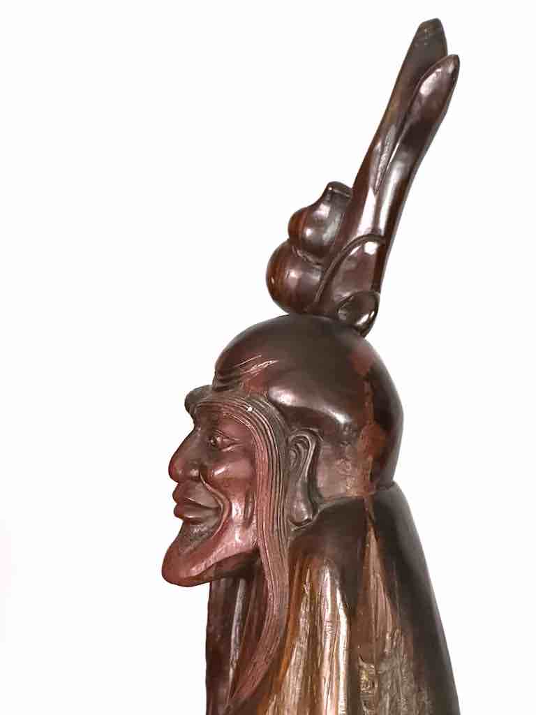 Vietnamese Rosewood Buddhist God Statue