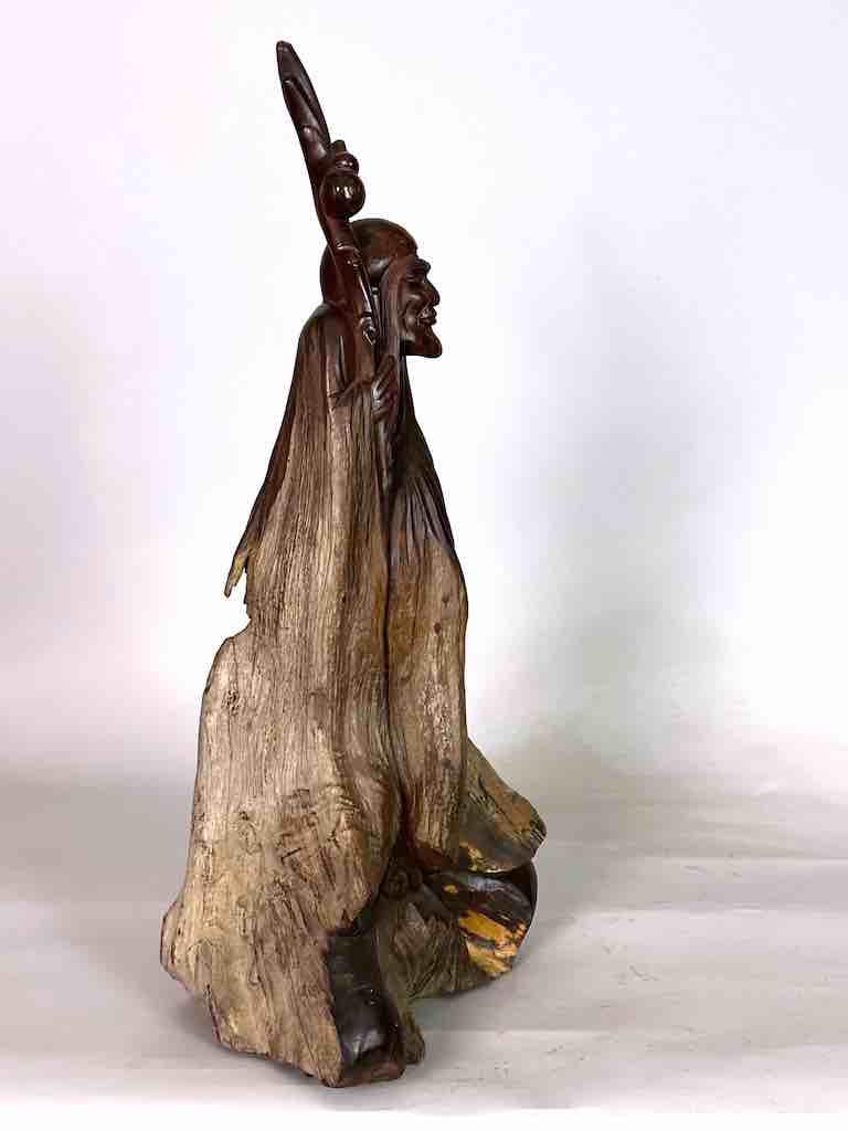 Vietnamese Rosewood Buddhist God Statue