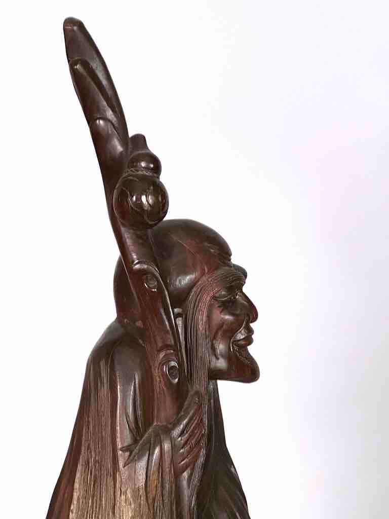 Vietnamese Rosewood Buddhist God Statue