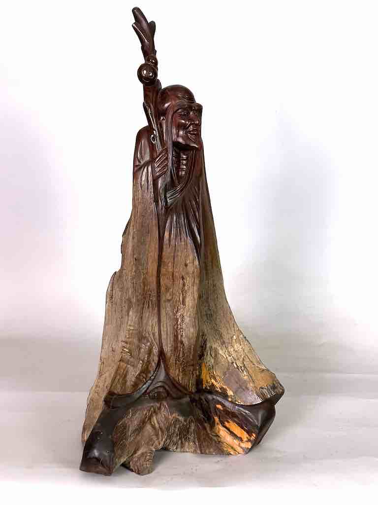 Vietnamese Rosewood Buddhist God Statue