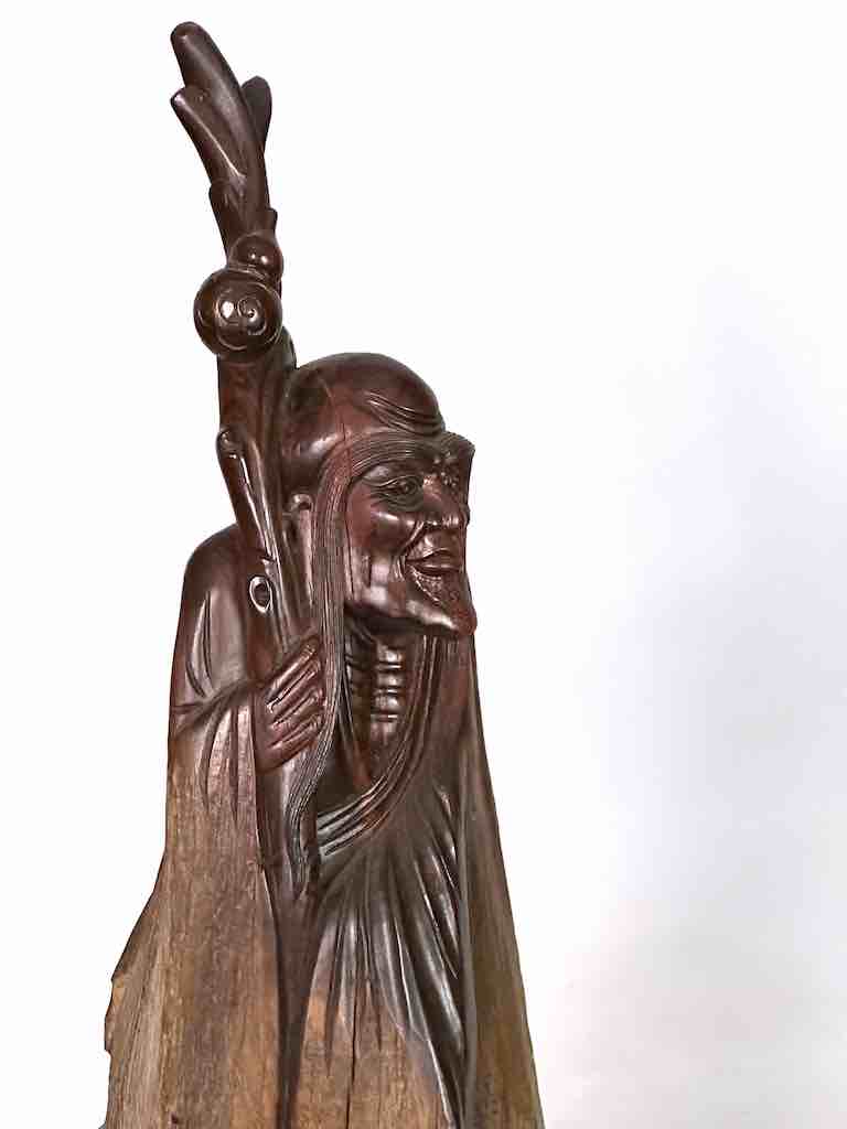 Vietnamese Rosewood Buddhist God Statue