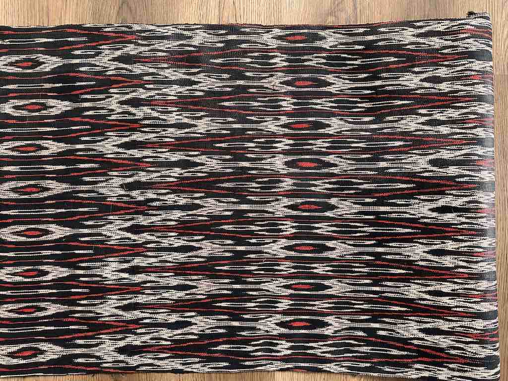 Very Long Black & White Philippine Abaca Textile Roll | 4.5 yards