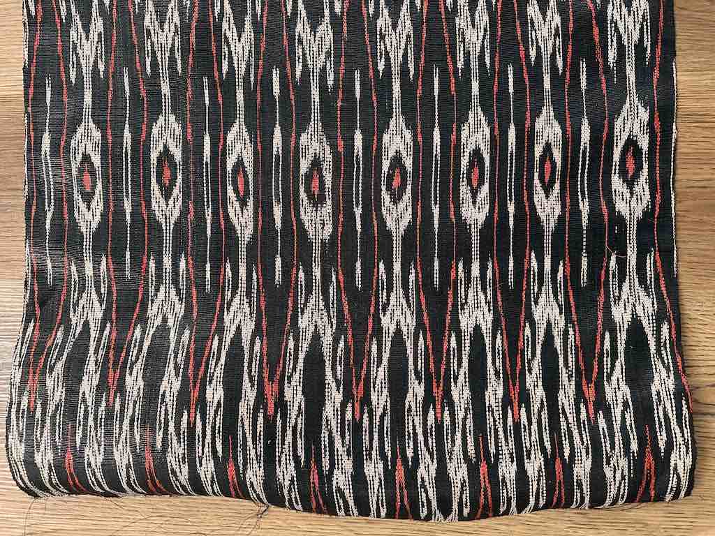 Very Long Black & White Philippine Abaca Textile Roll | 4.5 yards