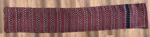 Very Long Red & Black Philippine Abaca Textile Roll | 6 3/4 yards