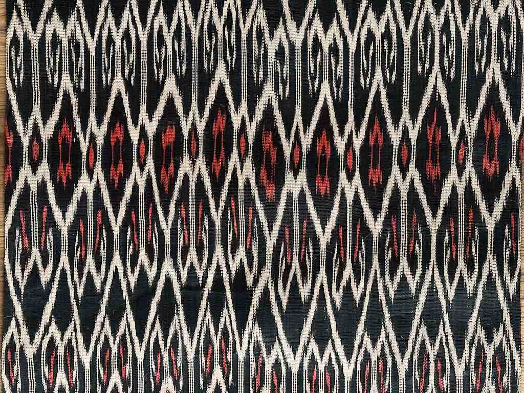 Very Long Black & White Philippine Abaca Textile Roll | 4 2/3 yards