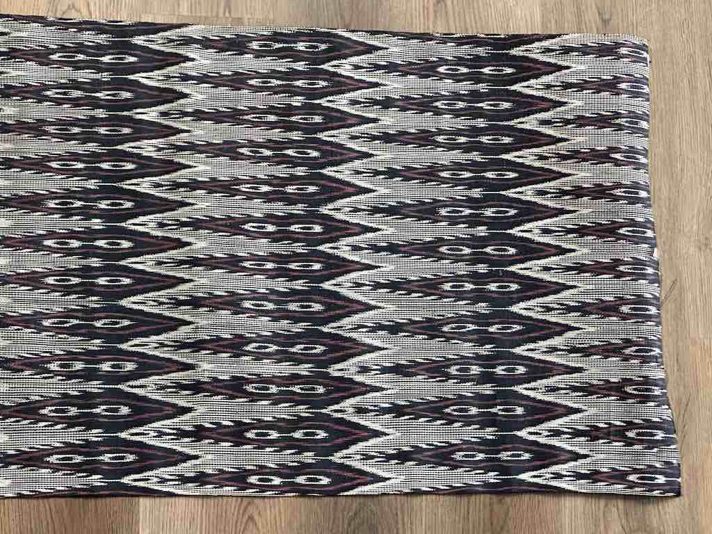 Long Black & White Philippine Abaca Textile Roll | 2 1/4 yards