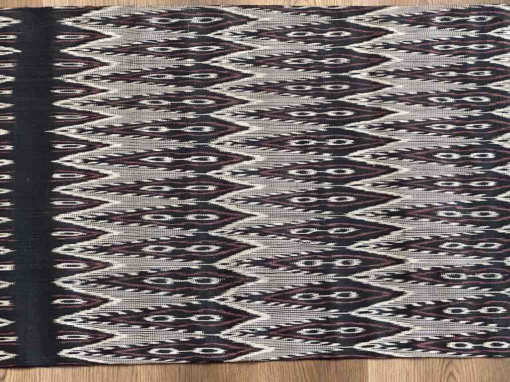 Long Black & White Philippine Abaca Textile Roll | 2 1/4 yards