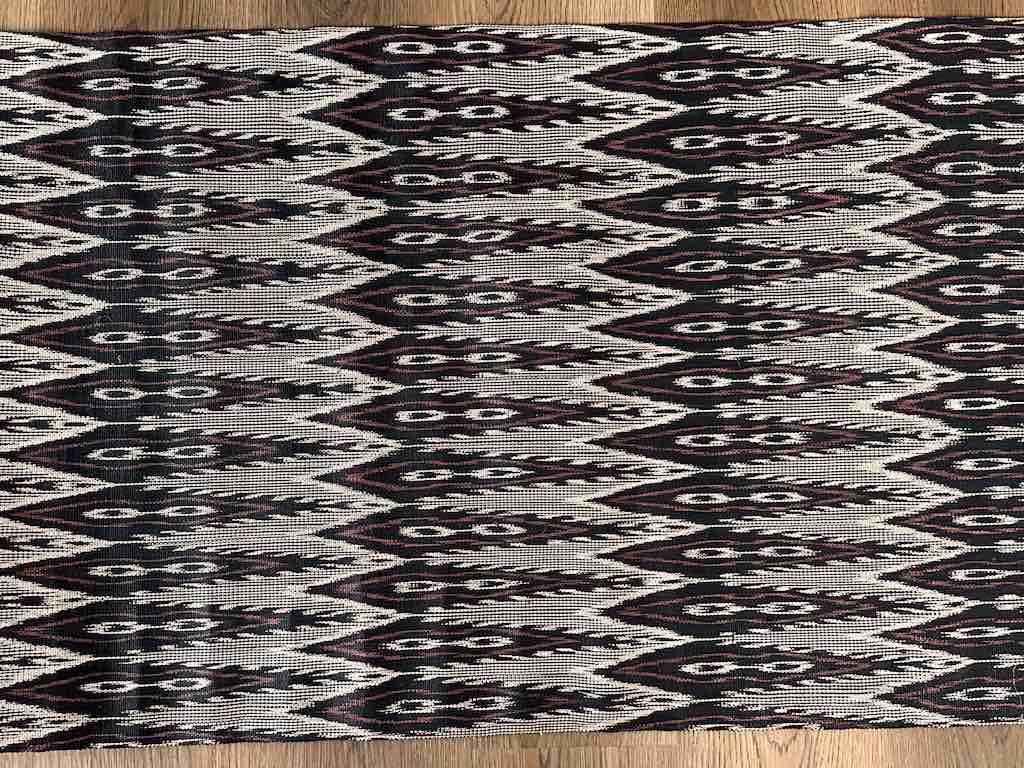 Long Black & White Philippine Abaca Textile Roll | 2 1/4 yards