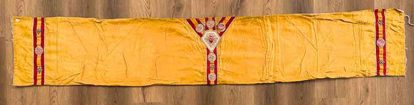 Antique Vietnamese Catholic IHS Design Authentic Ecclesiastical Cloth Altar Textile