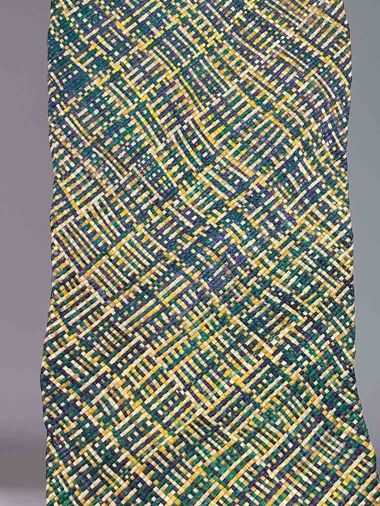 Large 4-Color Woven Swampgrass Mat - Benin