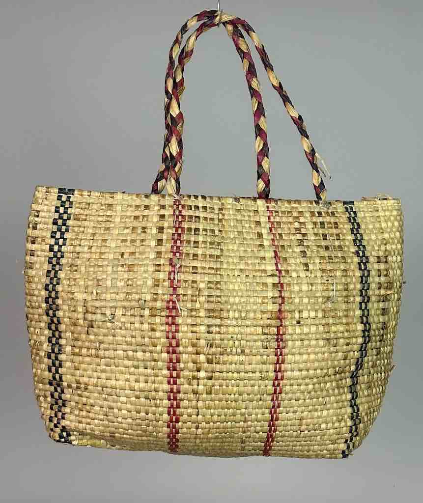 Large Swampgrass Straw Beach Handbag - Benin