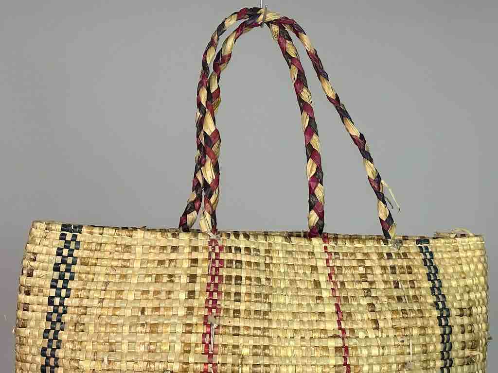 Large Swampgrass Straw Beach Handbag - Benin