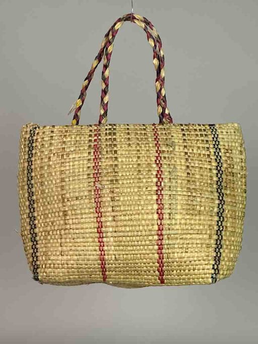 Large Swampgrass Straw Beach Handbag - Benin