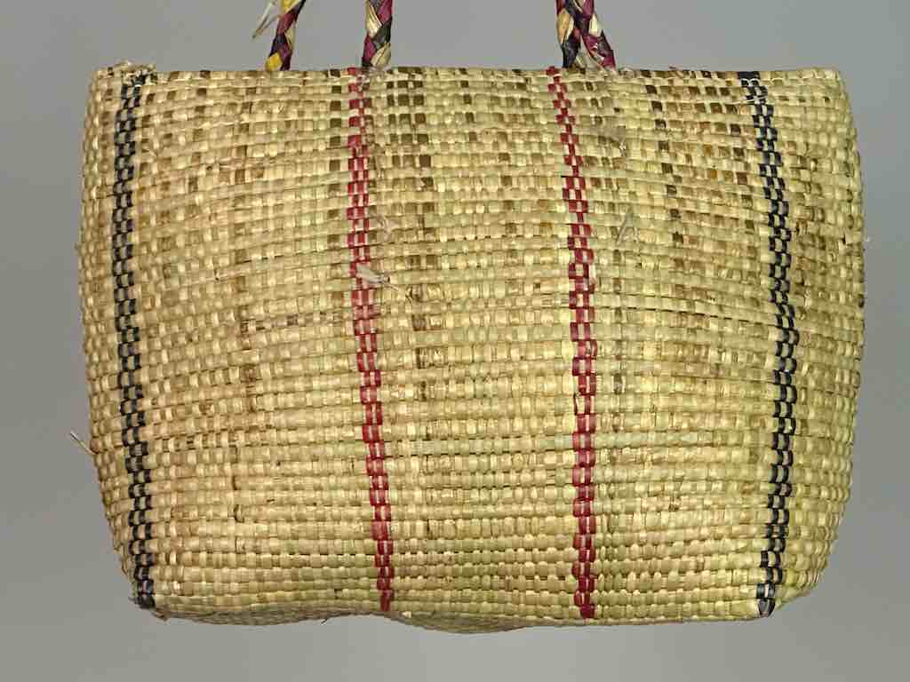 Large Swampgrass Straw Beach Handbag - Benin