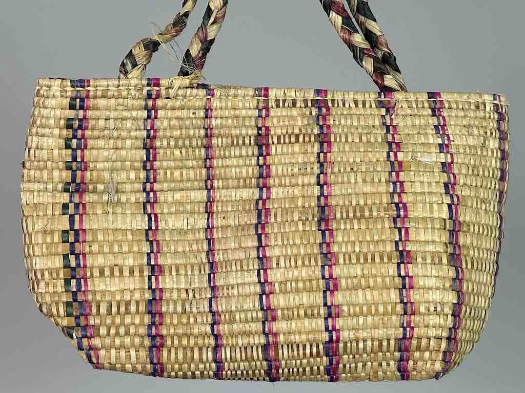 Small Swampgrass Straw Beach Handbag - Benin