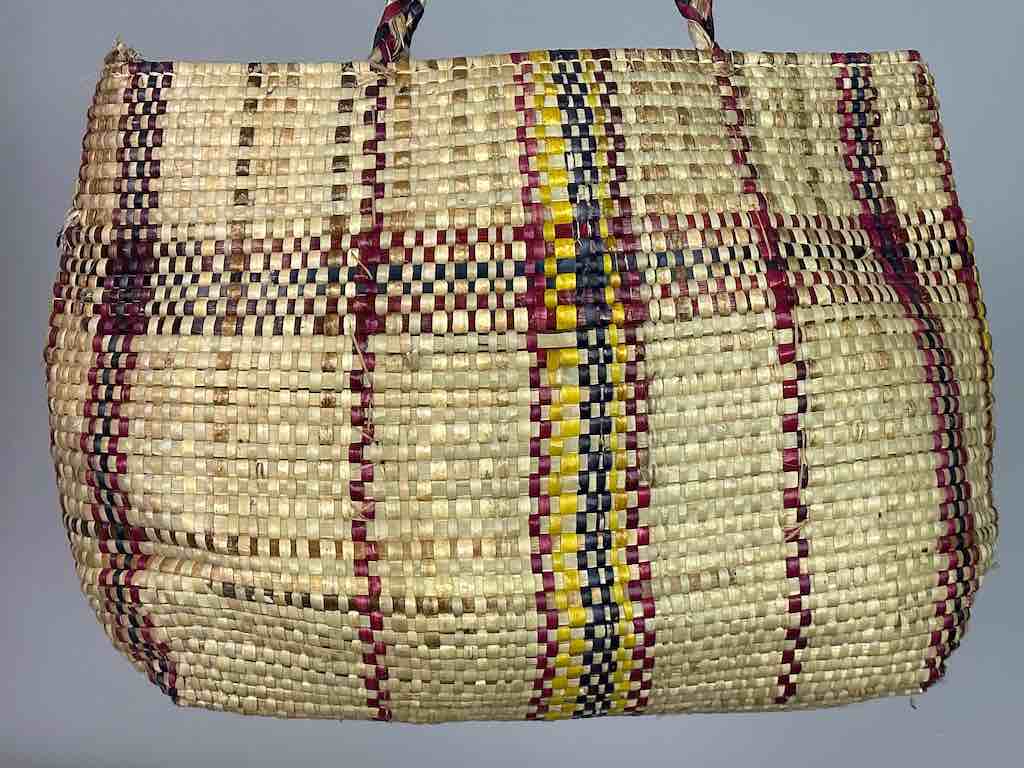 Large Swampgrass Straw Beach Handbag - Benin