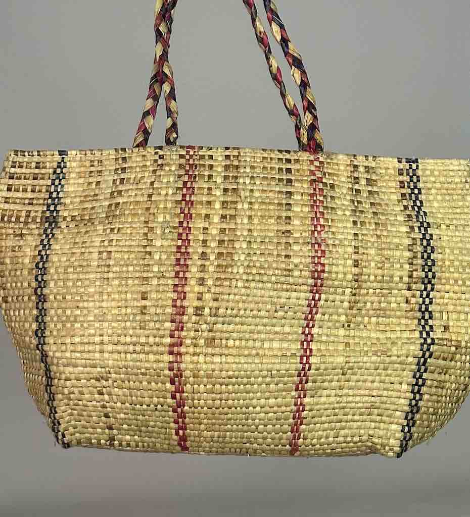 Extra Large Swampgrass Straw Beach Handbag - Benin