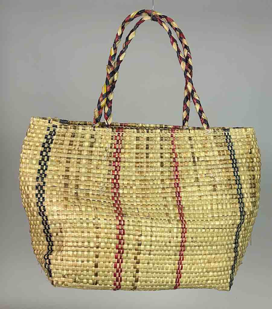 Large Swampgrass Straw Beach Handbag - Benin